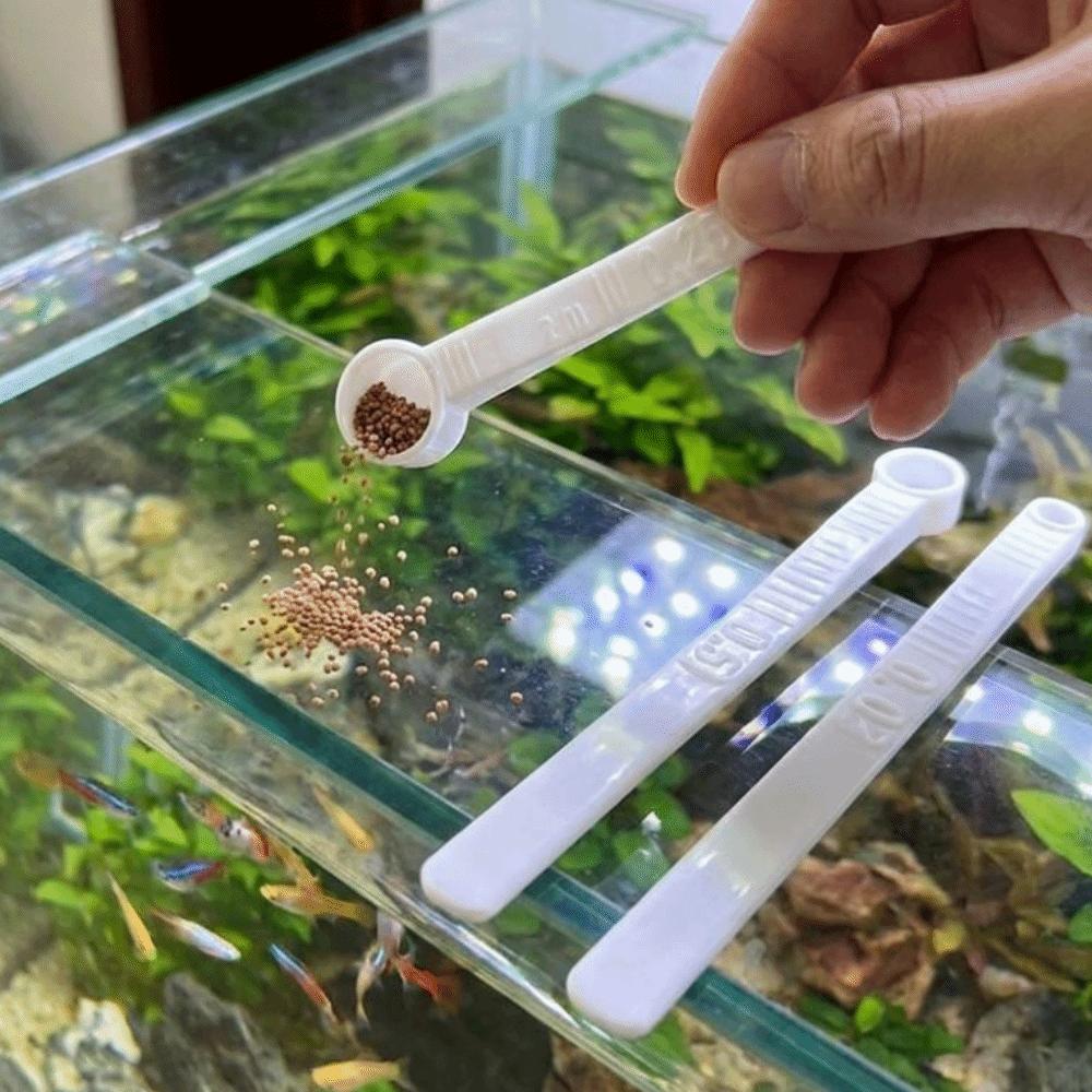 3Pcs Multi-size Fish Food Measuring Spoon Feeding Food Scoop Set for Aquariums & Fish Tanks