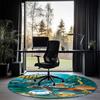 Octonauts Printed Round Rug Carpet Chair Rug Area Rug Entryway Doormats,for Office Chair Living Room Bedroom Kitchen Room.