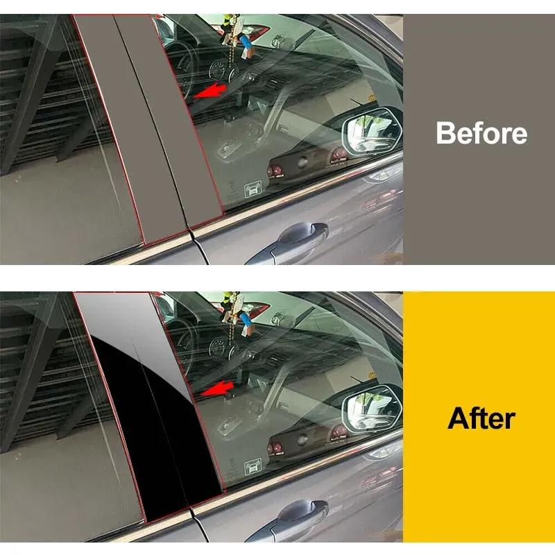 Glossy Black Window Trim Pillar Posts Cover Decal Sticker Car Accessories Fit For Dodge Magnum Chrysler 300/300C 2005-2010