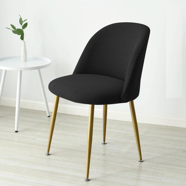 Чехол на стул с низкой спинкой Чехол на обеденный стул с короткой спинкой Чехлы на изогнутые маленькие стулья Эластичный чехол на сиденье Funda Silla