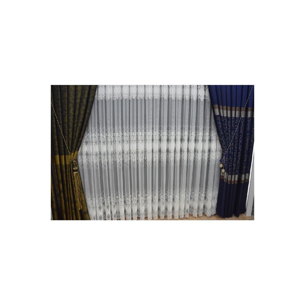 Тюлевая занавеска с вышитым рисунком (1