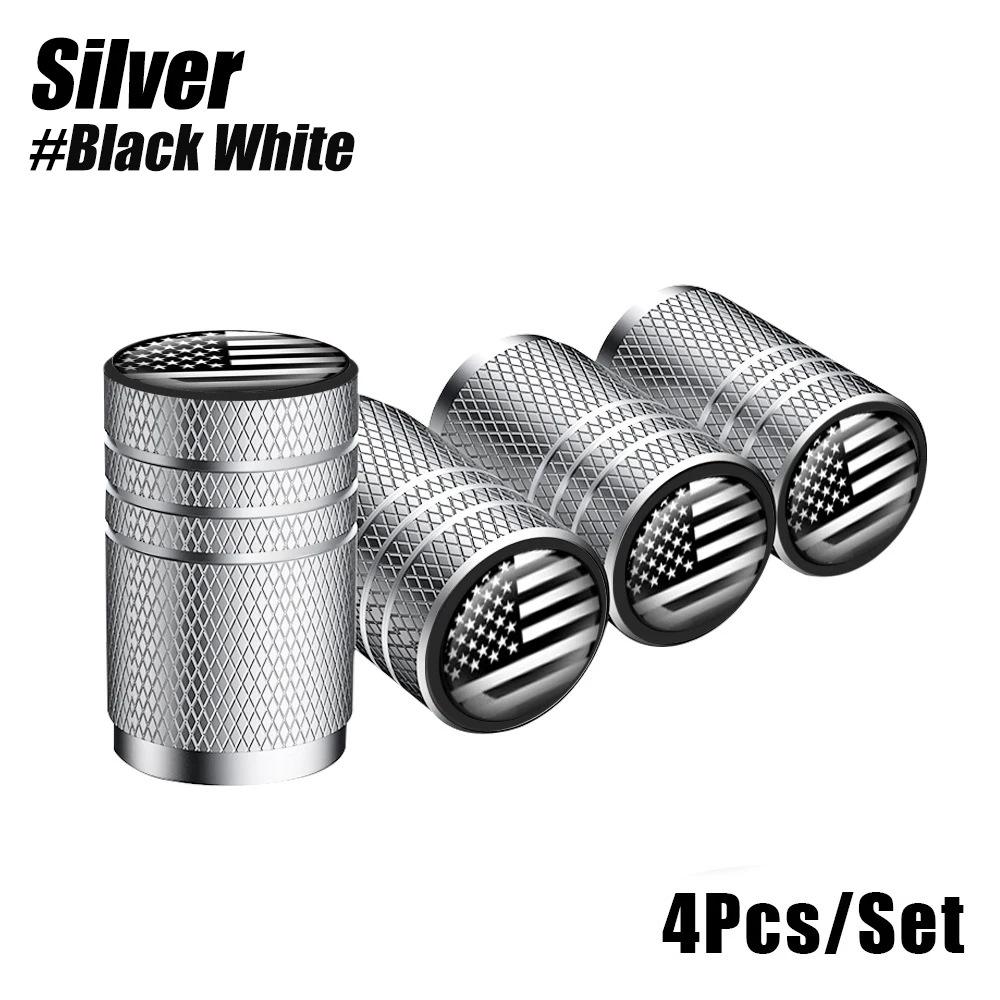 4 шт. Эпоксидная эмблема Американский флаг колпачок на ниппель для воздуха колпачок клапана с тремя прорезями из алюминиевого сплава для автомобильной шины