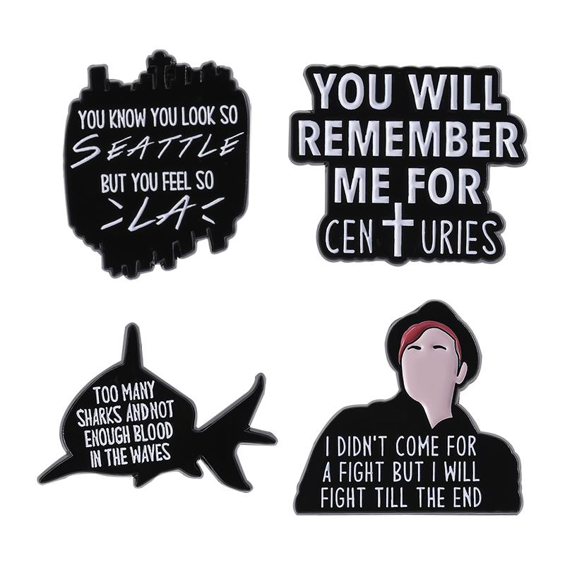 Вдохновляющие цитаты Эмалевые значки на заказ ВЫ БУДЕТЕ ПОМНИТЬ МЕНЯ ВЕКАМИ Броши Значки на лацкан Одежда Ювелирные изделия Подарок Друзья