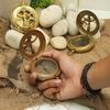 Набор из 3 латунных компасов с кожаным чехлом 5,08 см Морские солнечные часы для исследователя, Стимпанк, Пешего туризма, Подарка Морской подарок для него, для нее
