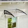 Front Door Canopy, Outdoor Awning, Rain Shelter for Window, Porch and Front/Back Door, 103 x 96.5 cm, Clear