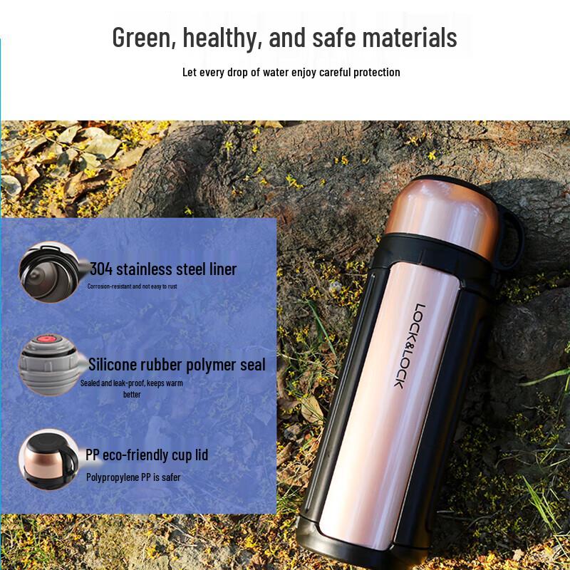 LocknLock 1.5L 304 Stainless Steel Insulated Travel Bottle