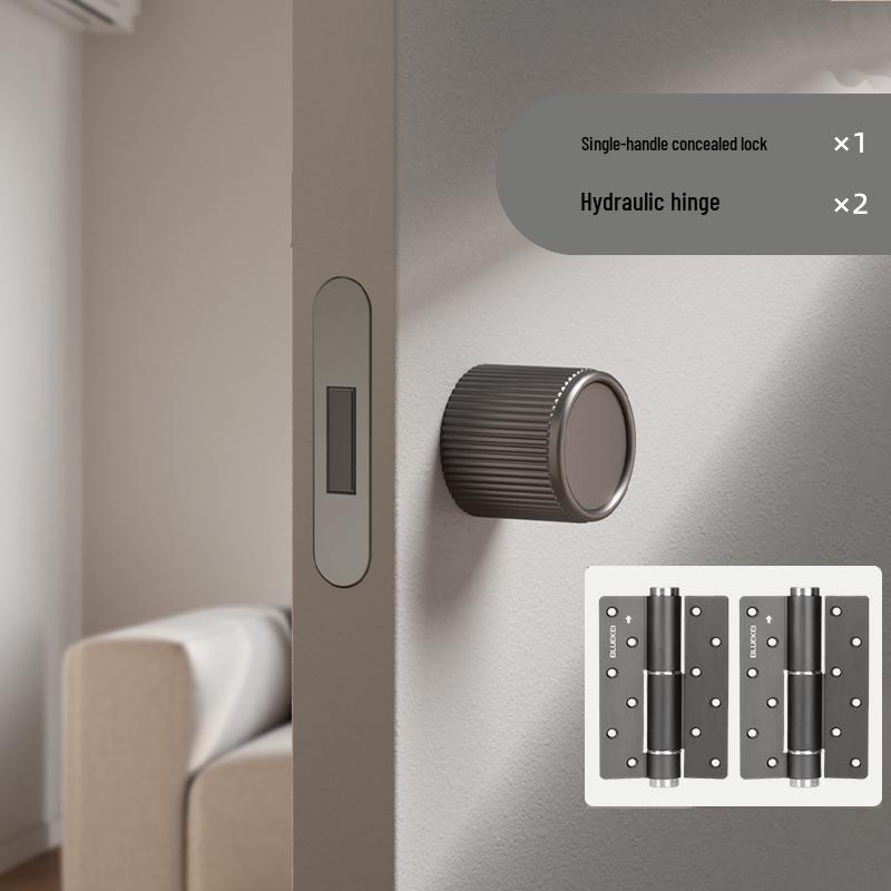 Spherical Minimalist Hidden Door Lock: Invisible, Keyed, Single-Sided for Bedroom Interior, No Handle