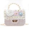 Shoulder Handbag Pearl Bag With Lightweight Pu Material Chain Bag Kids For
