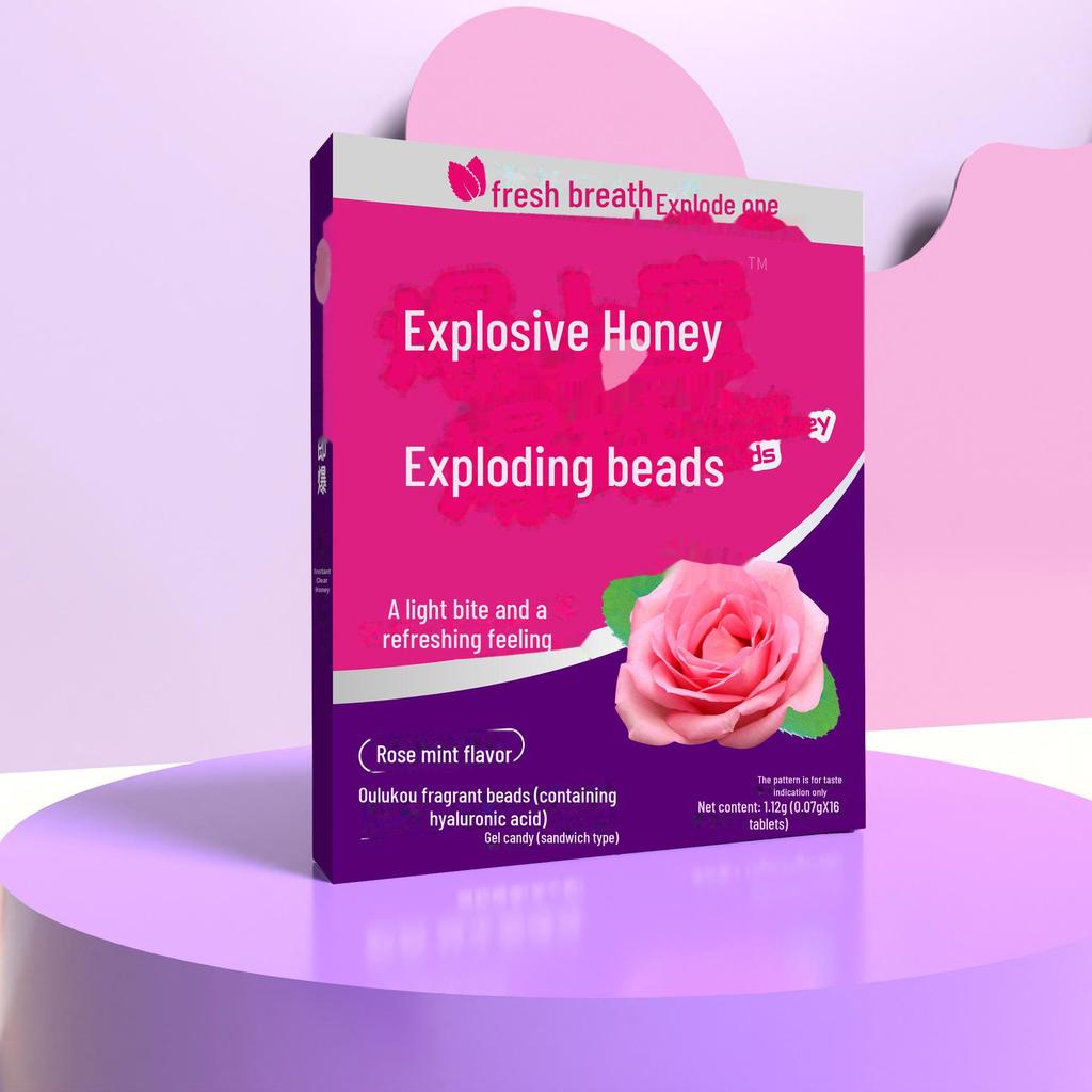 Сяо Ми Свежее Дыхание Белый Персик Мята Взрывающиеся Бусины Конфеты Жевательная Резинка