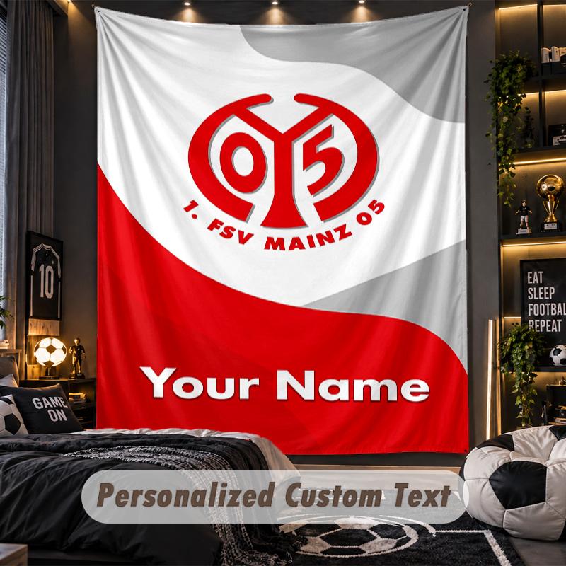 TapestryMainz 05 Custom Name Text Personalized Wall Hanging Tapestry Home Wall Decor