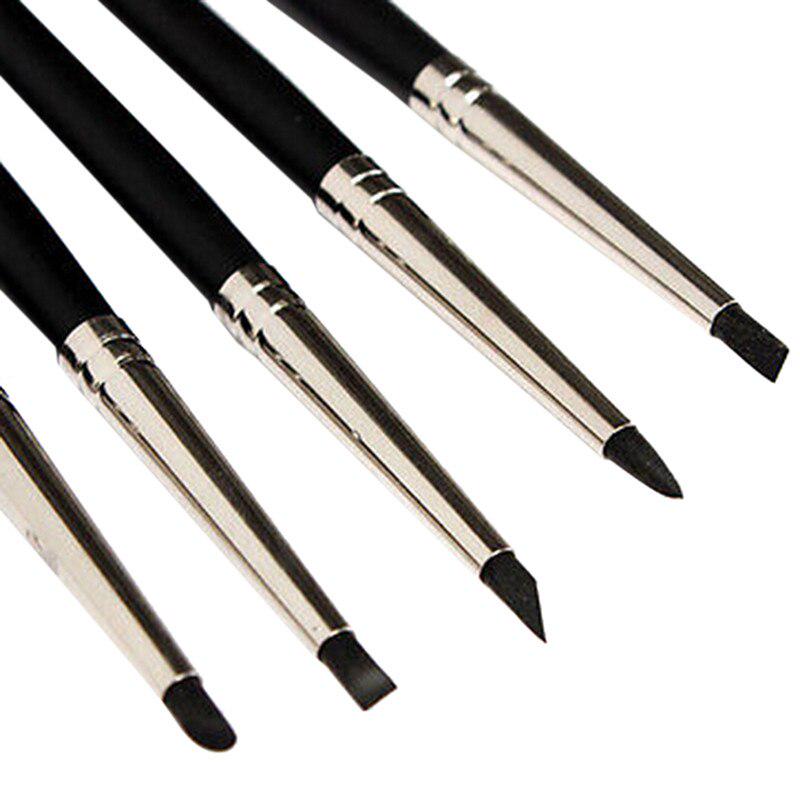 5pcs/set Silicone Brush Pen Icing Cake Decor Shaping Fondant Polymer Clay Sculpting Modelling Tool