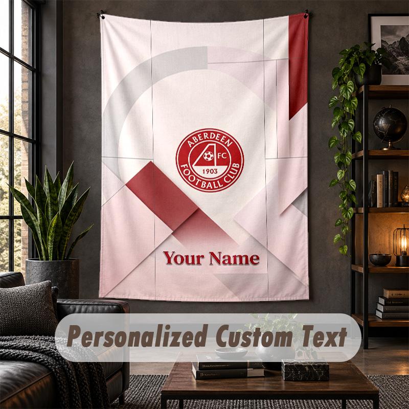 Wall Tapestry Aberdeen FC Print Custom Name Text Wall Hanging Home Decor