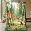 Flying Animal Adventure Theme blanket Lightweight Warm Flannel Blanket Decorative Throw Blanket for Home Decoration
