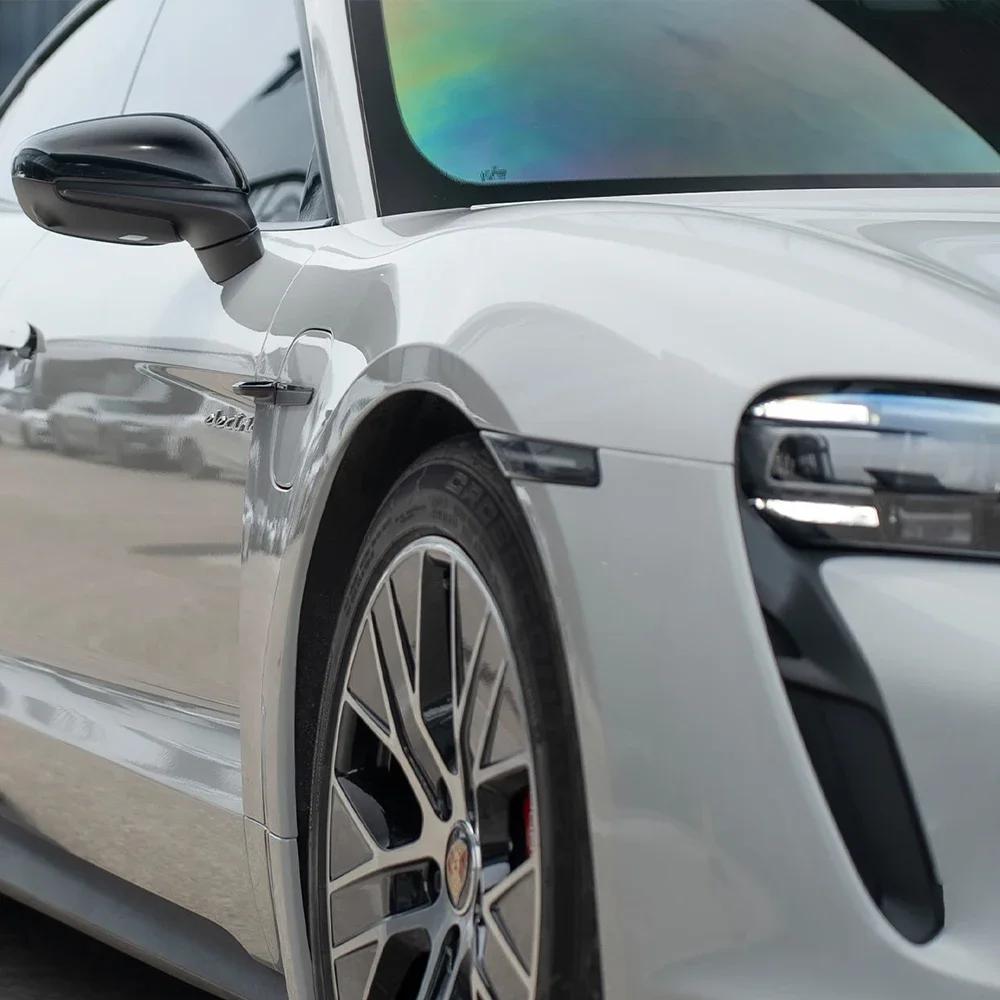 Автомобильная наклейка Матовая серая Безпузырьковая виниловая пленка Авто Наклейки для DIY Пленка для обтяжки автомобиля ПЭТ-наклейка Автоаксессуары Внешний вид Интерьер
