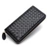 New Women Genuine Leather Long Wallet, Hand Braided Sheepskin Clutch Bag, Minimalist Leather Purse Multi Card Slots Card Holder