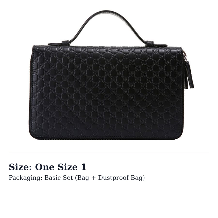 GUCCI Leather Wallet, Handbag, Clutch Regular Men's Black 449246-BMJ1N-1000
