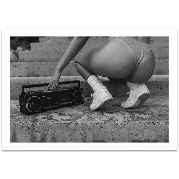 Сексуальные Женщины Постеры Плохая Девочка Черно-Белый Принт Холст Картины Настенное Искусство Для Современной Поп Комнаты Домашнее Украшение Картинки Фреска