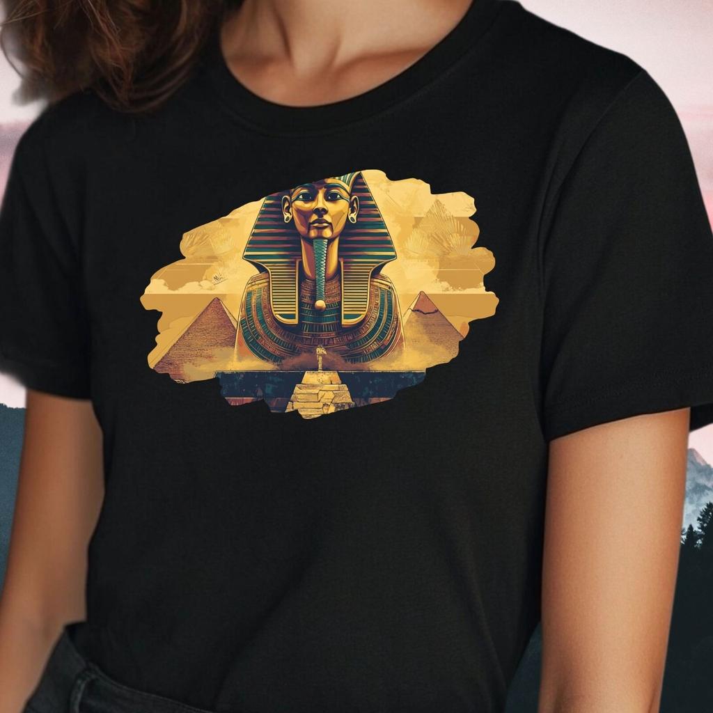 T-Shirt Frauen Pharao Motiv Baumwolle Größe S bis 3XLWird in neuem Fenster oder Tab geöffnet