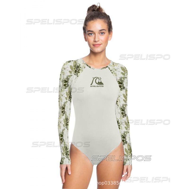 Womens Quick-Dry UV Protection Digital Print Wetsuit Snorkeling Surfing Swimming Water Sports