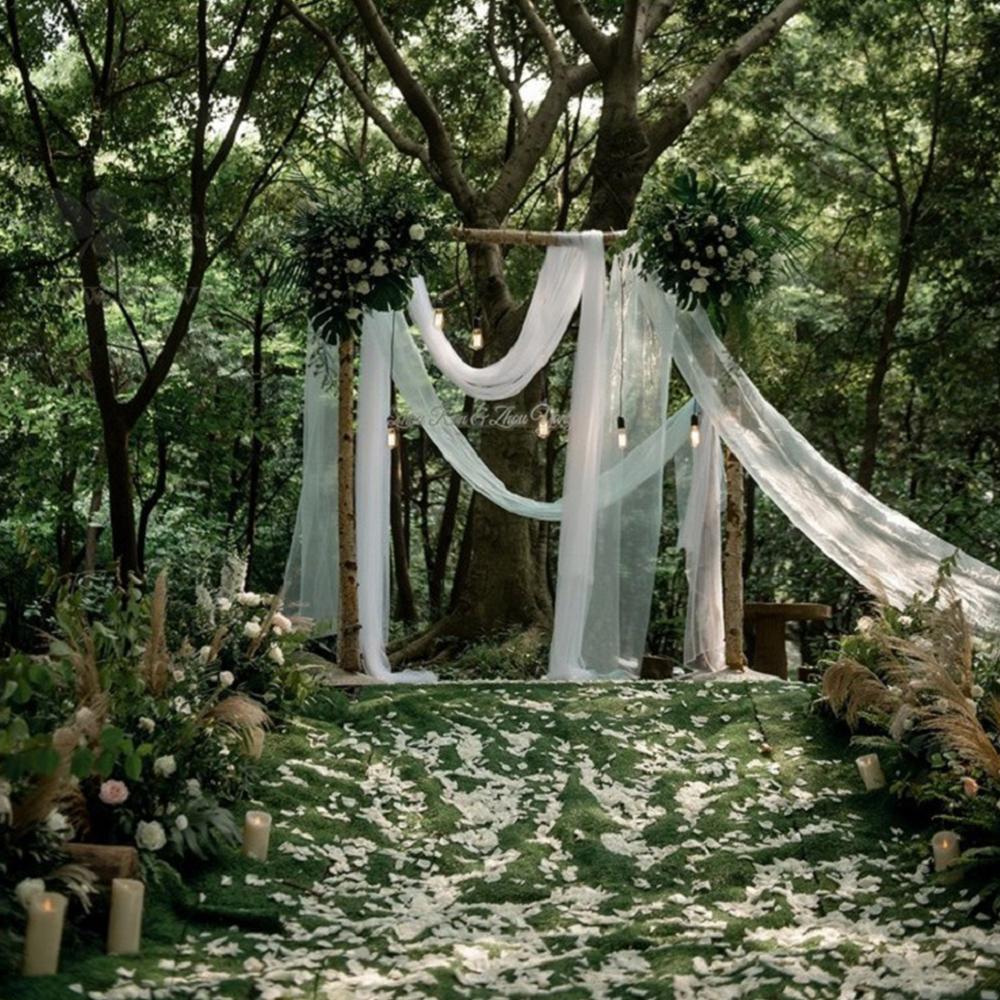 Набор из 2 шт. Сетчатая драпировочная ткань для свадебной арки, прозрачная, для Пасхи, девичника, заднего плана, уличной вечеринки, арки, декорации для церковной церемонии