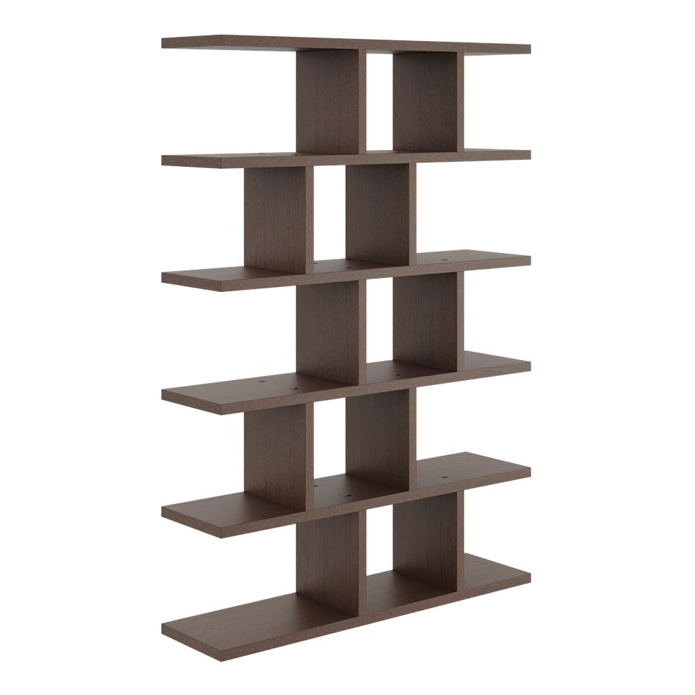 Modern Open Bookcase with Shelves on the Wall, Bookcase - No. 2 Modern Open Bookcase with Shelves on the Wall, Bookcase - No. 2 wenge
