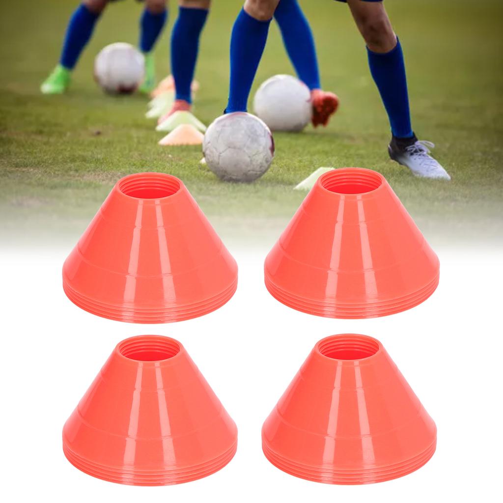 20PCS Football Training Markers Multifunction PE Soccer Training Disc Cone Set for Kids Novice Outdoor