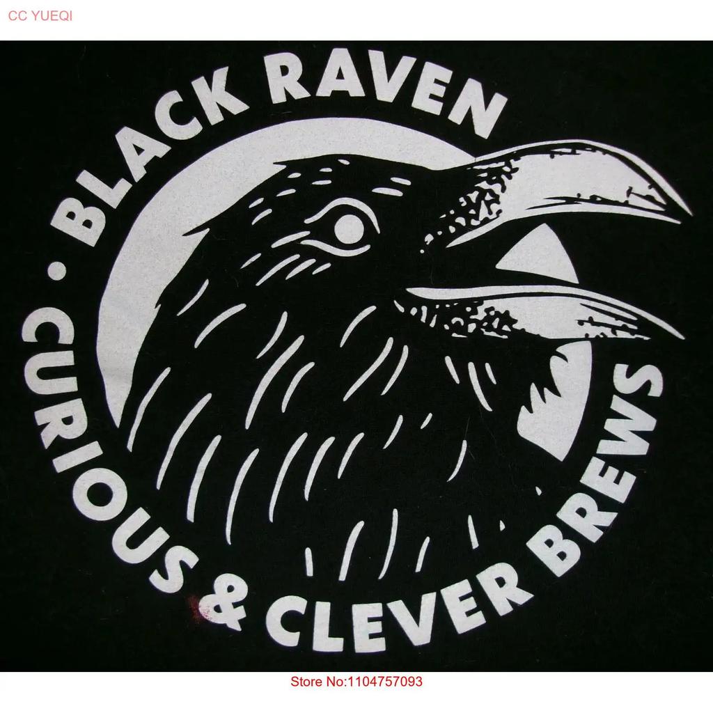 BLACK RAVEN BREWING T SHIRT SzL WOODENVILLE WA BREWERY CURIOUS CLEVER BREWS BEER vintage Washed Top For Everyday Wear Soft