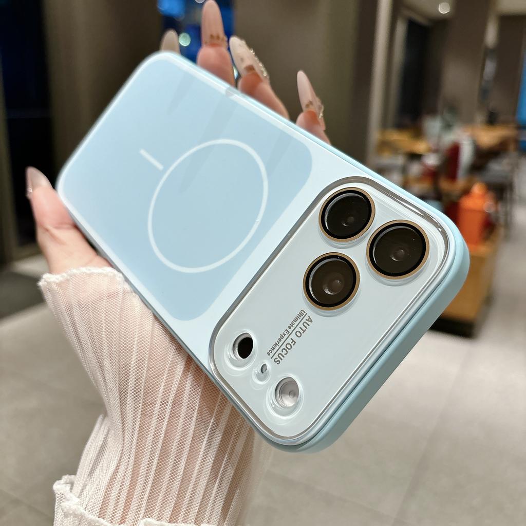 Оригинальный жидкий силикон для чехла MagSafe для iPhone 17 16 15 Pro Max 17Pro Магнитный Матовый Мягкий Ударопрочный Защитная крышка для объектива