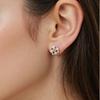 Серьги-гвоздики из стерлингового серебра S925 натурального цвета 'Сокровище' для женщин, нишевые, легкая роскошь, высококачественный набор, французские ретро матовые серьги