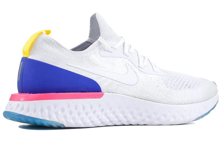 Nike Epic React Flyknit Белый Синий Гонщик Розовый Взрыв AQ0067-101