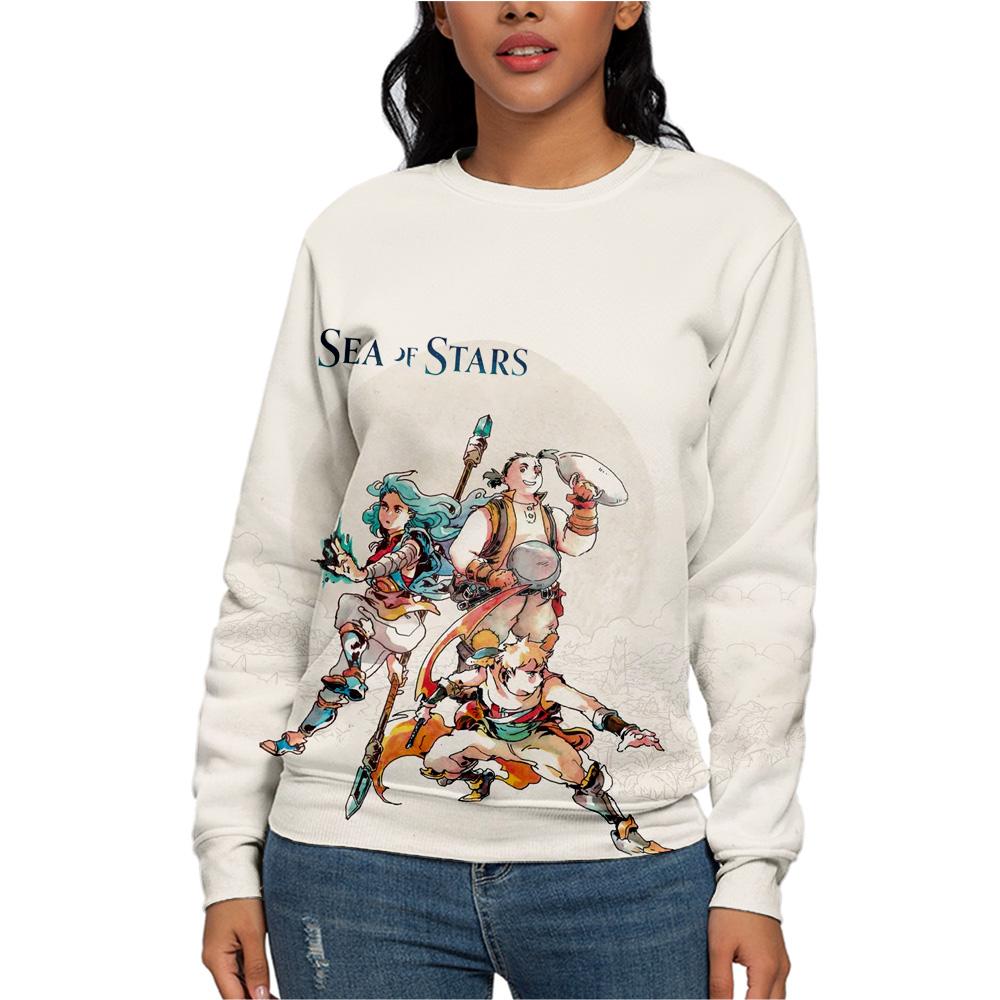 Свитшот с круглым вырезом Sea of Stars Женский/Мужской Модный свитшот с длинным рукавом 3D-принты Повседневная уличная одежда