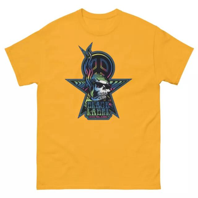 Blacklabel Skateboards Peace Skull Retro Skateboarding T Shirt Design Unisex T-Shirt