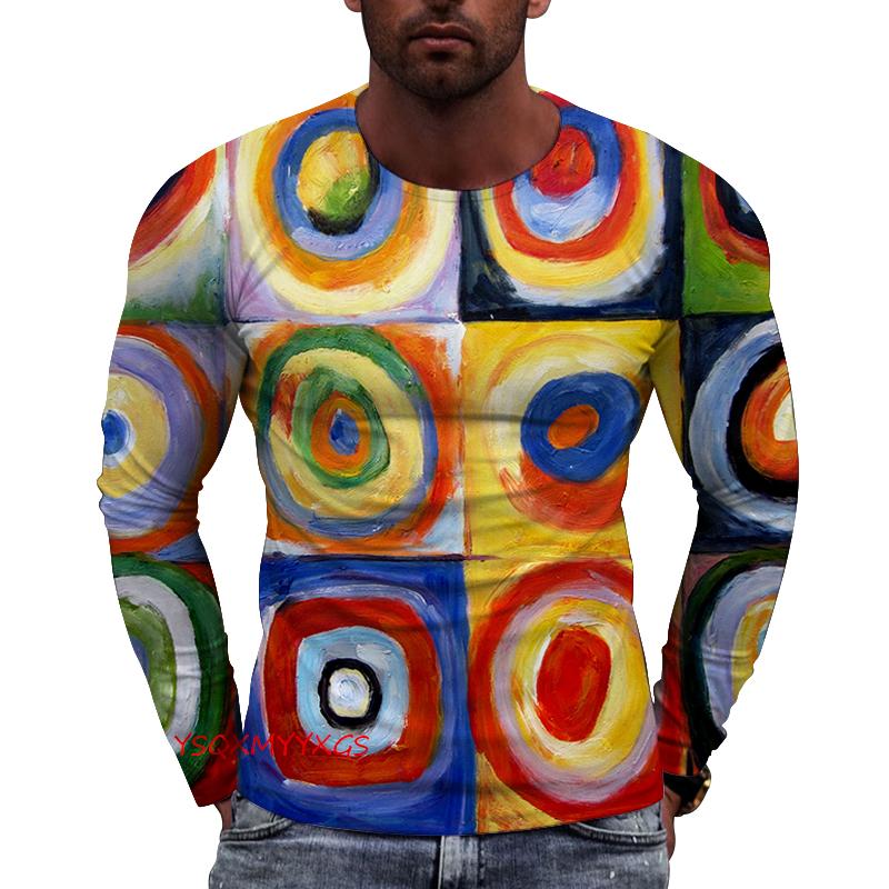 Футболка с 3D-принтом от World Famous, абстрактное искусство, для мужчин и женщин, уличный хип-хоп, с круглым вырезом и длинным рукавом, модная повседневная верхняя статья