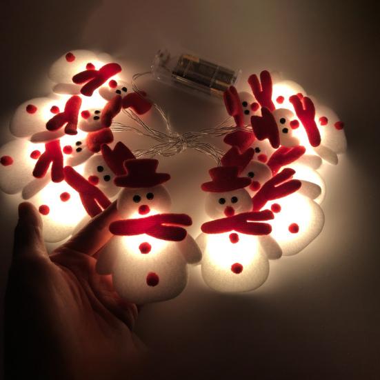 Сказочный светильник тонкой работы, подвесной орнамент, портативный креативный рождественский Санта-Клаус, голова с рогами, гирляндная лампа для вечеринки