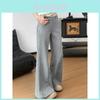 Flared Pants For Women With Plush Fleece Material Casual Long Trousers For Spring
