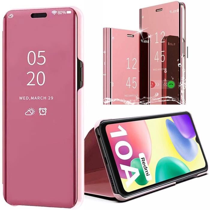 Coque - Xiaomi - Redmi 10A - Effet Miroir - Translucide - Anti Choc - Rose