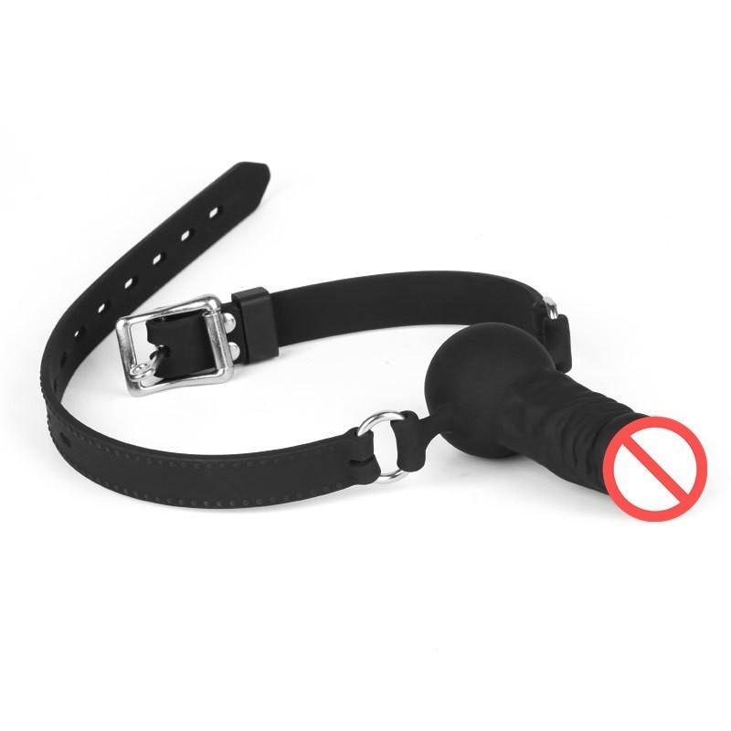 3 Sizes Soft Safety Silicone Open Mouth Gag Ball  Bondage Slave Ball Gag Erotic Sex Toys For Woman Couples Adult Sex Games