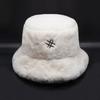 ARDL LOGO FUR BUCKET HAT WHITE