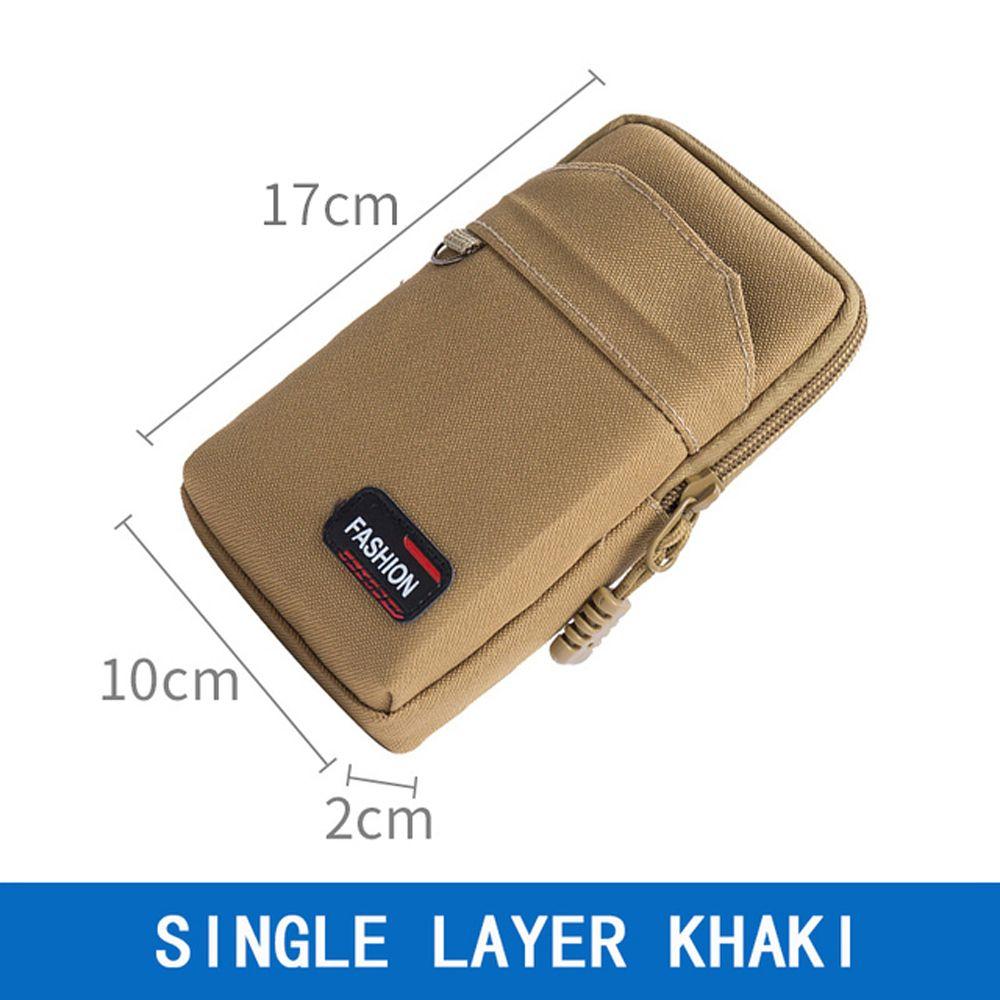 Nylon Colth Single/Double Layer Mobile Phone Bags Waist Fanny Pack Belt Waist Bag Men Phone Pouch