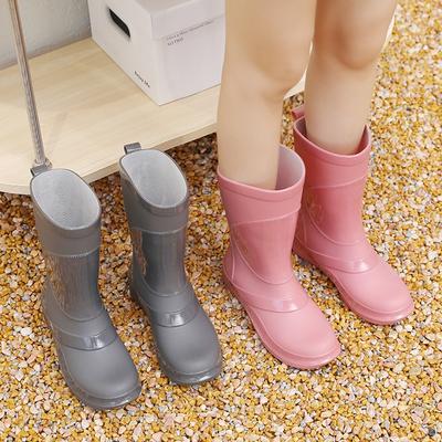 Универсальные женские резиновые сапоги средней длины для дождливой погоды, для путешествий, с нескользящей подошвой, дождевая обувь, цельнолитые, водная обувь, резиновая обувь, женские резиновые сапоги