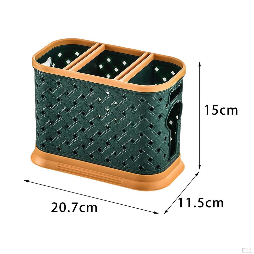 Держатель с дренажем Кухонная утварь Столовые приборы Вилка Хранение