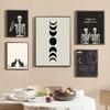 Black Skull Creative Wall Art Moon Kitten Scandinavian Poster Halloween Canvas Painting Wall Living Room Home Decoration