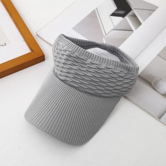 Women Summer Sun Visor Hat Adjustable Empty Top Baseball Cap Elastic Knitted Sports Hat for Tennis Golf Running