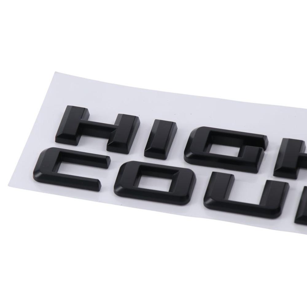 High Country Logo Car Emblem 3D Fender Tailgate Letter Logo Badge ABS Self-adhesive Sticker Logo for Silverado Car Accessories