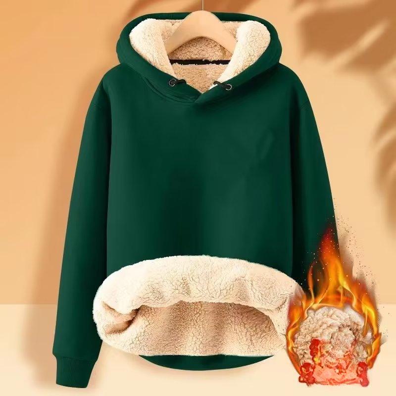 Свитер с капюшоном мужской Plus Velvet толстый теплый свободный студенческий мужской пуловер с капюшоном куртка из овечьего флиса
