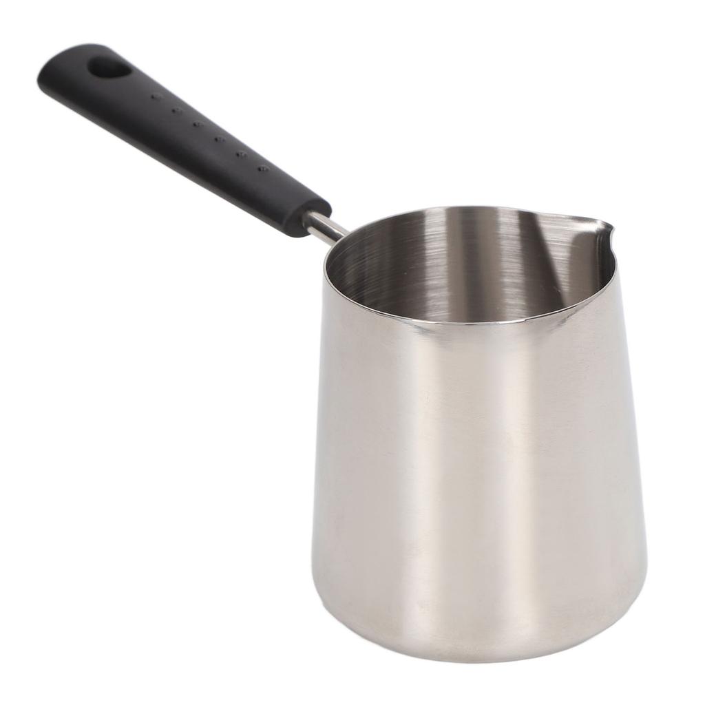 Coffee Milk Frothing Pitcher Cup 304 Stainless Steel Long Handle Milk Pitcher Pointed Tip Latte Frothing Cup with Scale