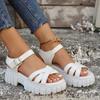 New Women's Platform Solid Color Casual Sandals
