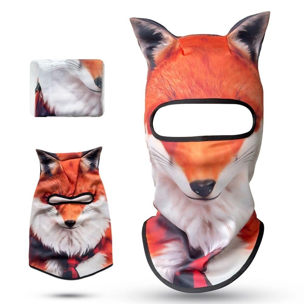 Cute Animal Ski Balaclava Soft Stretch Full Face Hood Unique Charm Animal Face Covering Ski