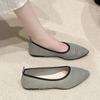 2024 Color Matching Hot Selling Slip-on Comfortable Pointed Toe Spring and Autumn Women's Single Shoes Low Heel Women's Shoes