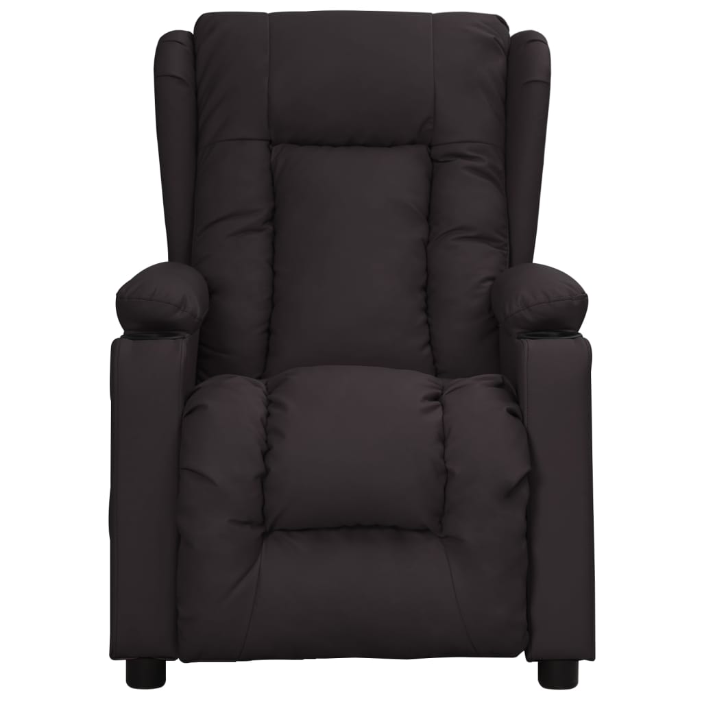 Recliner Chair Black Artificial Leather